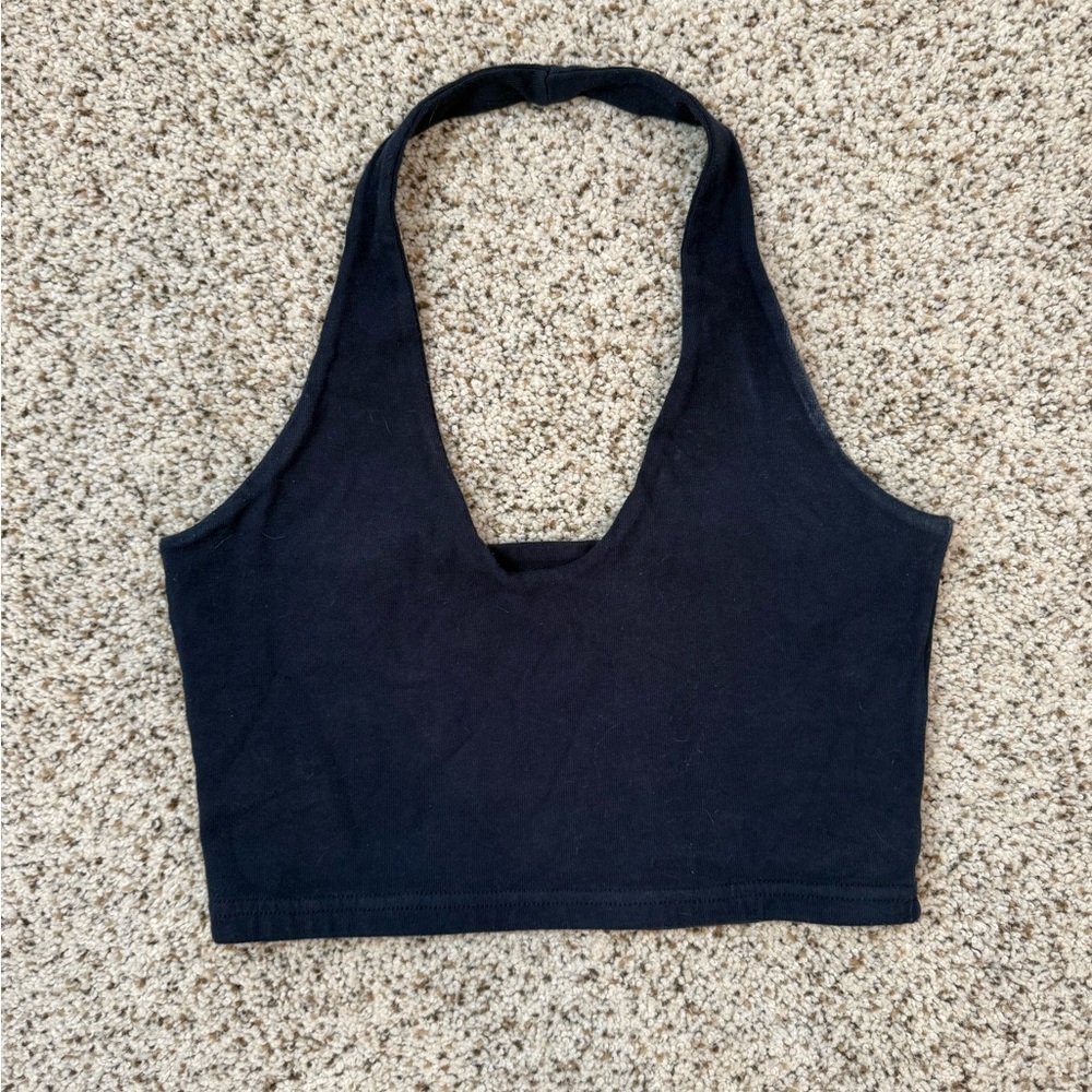 Brandy Melville Navy Halter Tank Top